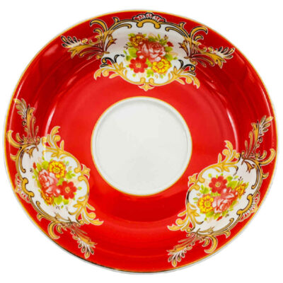 Persian Tea Saucer – Porcelain with Abbasi Design (Set of 6)