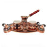 Persian Espresso Cup with Tray - Copper Demitasse Style Fakher