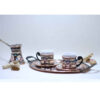 Persian Espresso Cup with Tray - Copper Demitasse Style Fakher