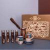 Persian Espresso Cup with Pot - Copper Demitasse Style Fakhr-Ara