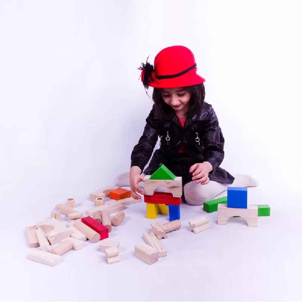 50-Piece Wooden Geometric Brain Teaser Puzzle – Comprehensive Challenge