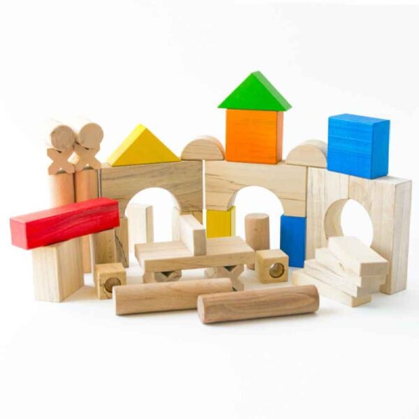 50-Piece Wooden Geometric Brain Teaser Puzzle – Comprehensive Challenge