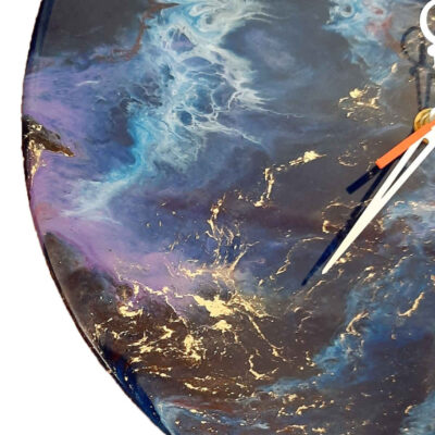 Handcrafted Resin Wall Clock – Abstract Style Arad