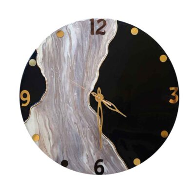 Handcrafted Resin Wall Clock – Abstract Style Barook