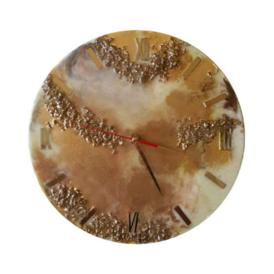 Handcrafted Resin Wall Clock – Abstract Style Mahla