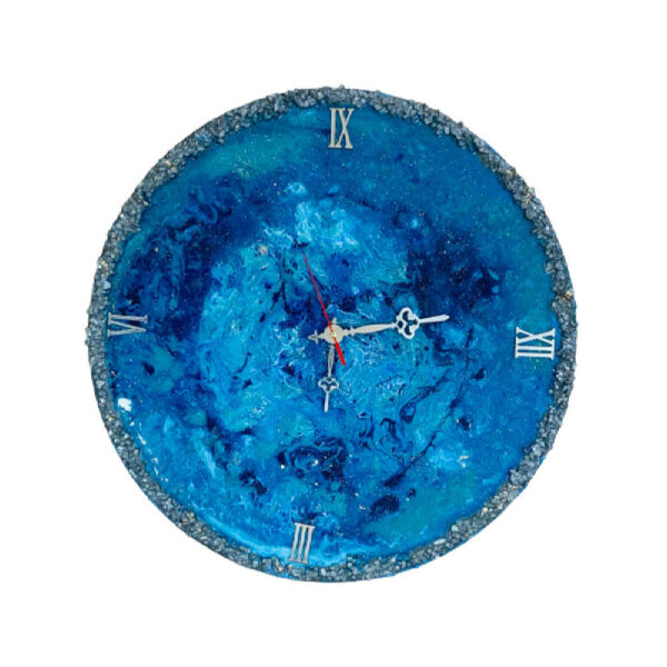 Handcrafted Resin Wall Clock - Abstract Style Maria