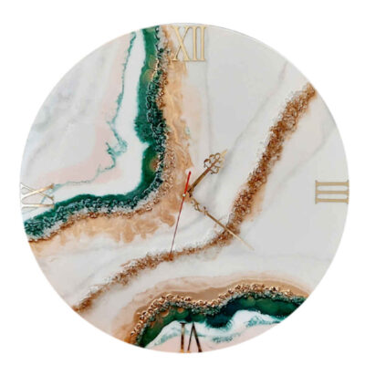 Handcrafted Resin Wall Clock – Abstract Style Nina
