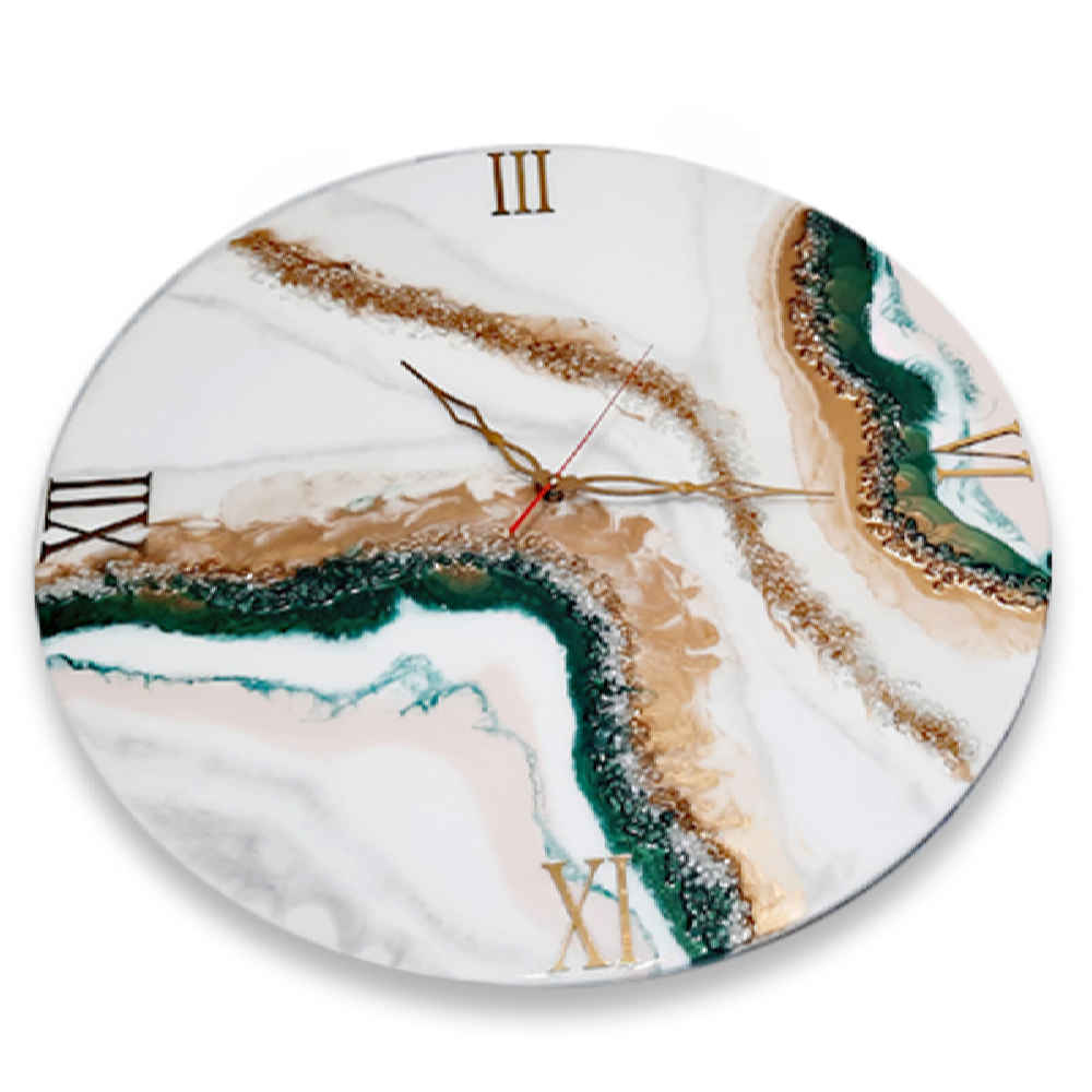 Handcrafted Resin Wall Clock – Abstract Style Nina