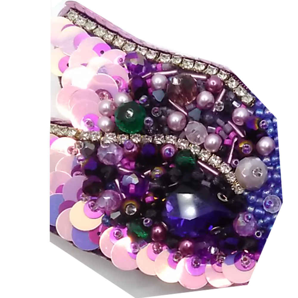 Feminine Beaded Brooch Pin – Bird Design