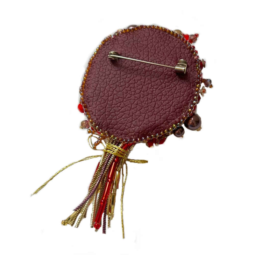 Feminine Beaded Brooch Pin – Bouquet Model
