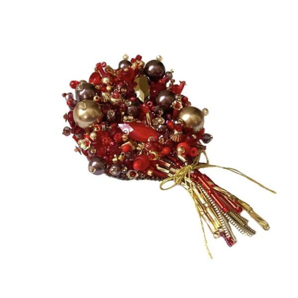Feminine Beaded Brooch Pin – Bouquet Model