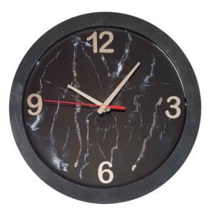 Handcrafted Resin Wall Clock – Abstract Style Darkness