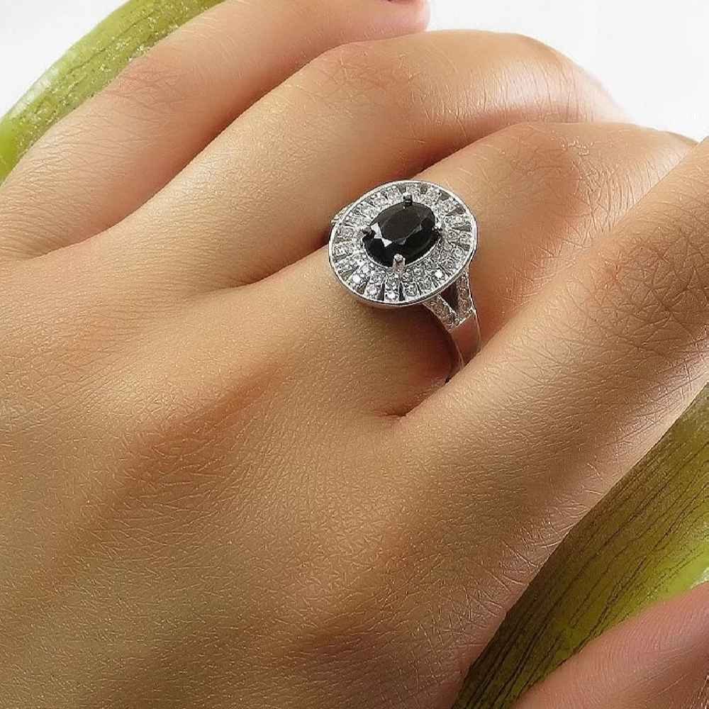 Red Ruby Engagement Silver Ring Bliss for Women Kiana Taranom