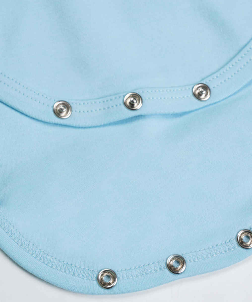 Blue Lap Shoulder Baby Onesies Bodysuit Panda