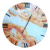 Handcrafted Resin Wall Clock - Abstract Style Blue