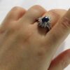Blue Ruby Engagement Silver Ring Bliss for Women Luxe