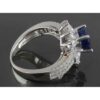 Blue Ruby Engagement Silver Ring Bliss for Women Luxe