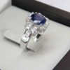 Blue Ruby Engagement Silver Ring Bliss for Women Samira
