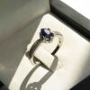 Blue Ruby Engagement Silver Ring Bliss for Women Tabasom