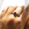 Blue Ruby Engagement Silver Ring Bliss for Women Tabasom