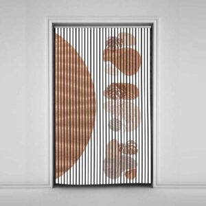 Brown Abstract String Curtain