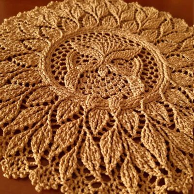 Crochet Hand Knitted Tablecloth Model Owl