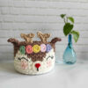 Deer Crochet Storage Basket Yarn Model Ahoo