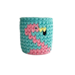 Crochet Storage Basket Model Flamingo