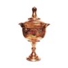 Handcrafted Persian Copper Sugar Bowl with - Hammered & Footed