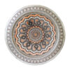 Decorative Copper Tray Hand-Engraved with Persian Artisanal Paisley