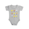 Gray Snap Shoulder Baby Onesies Bodysuit