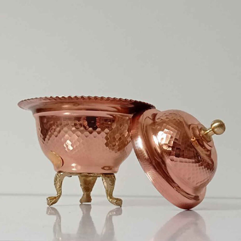 Persian Copper Sugar Bowl Traditional Hammered ZN017 ShopiPersia