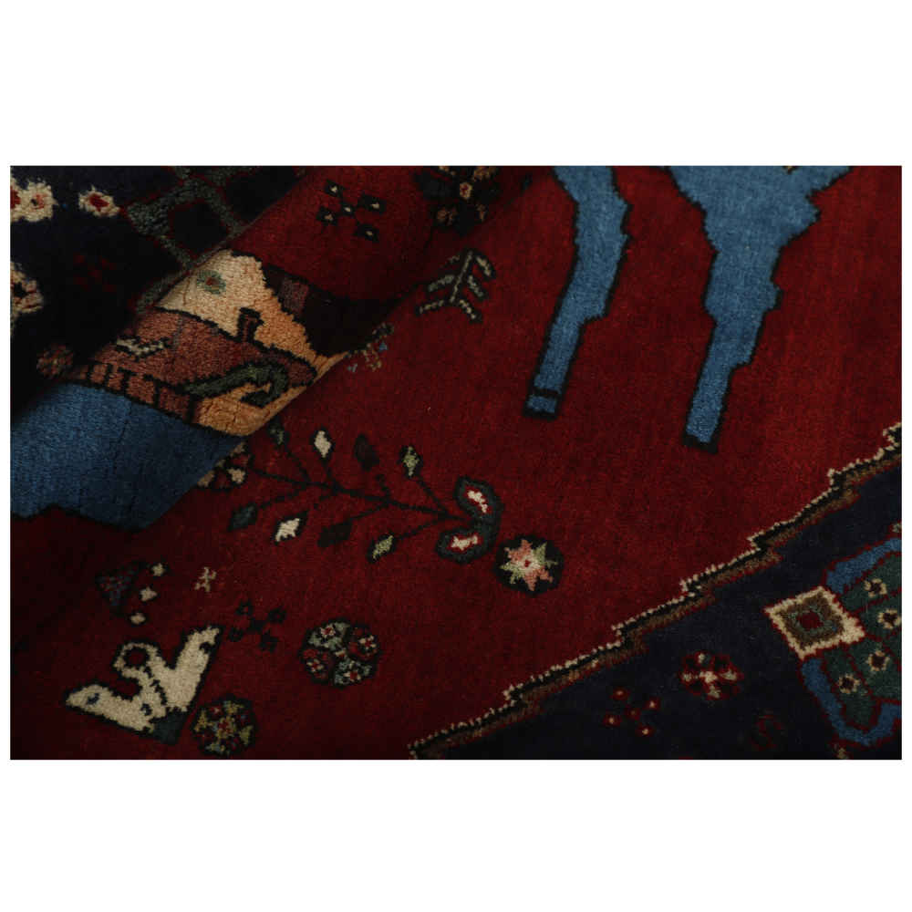 Persian Wool Carpet Hand-Knotted Model Horse