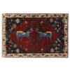 Persian Wool Carpet Hand-Knotted Model Horse