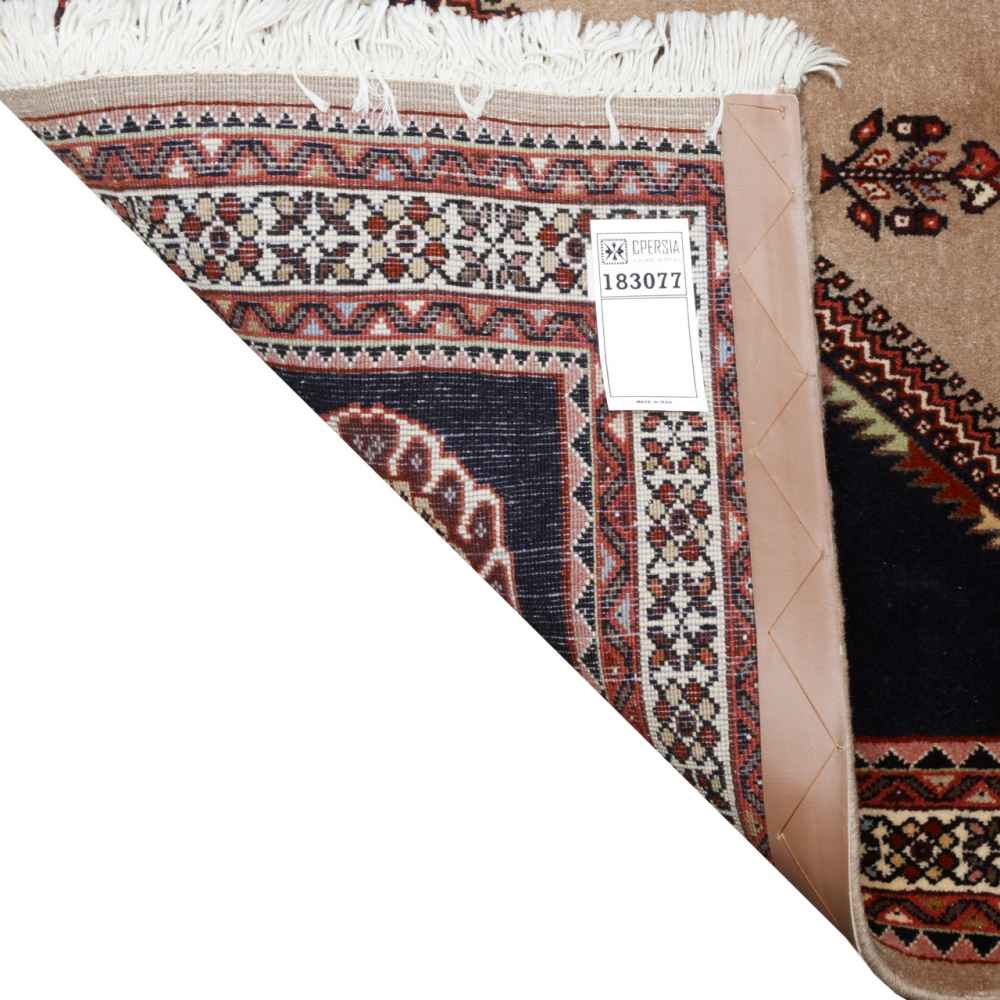 Medallion Hand-Knotted Tribal Persian Carpet Parva