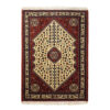 Persian Carpet with Wool Genuine Hand-Knotted in Abadeh Tribal Red