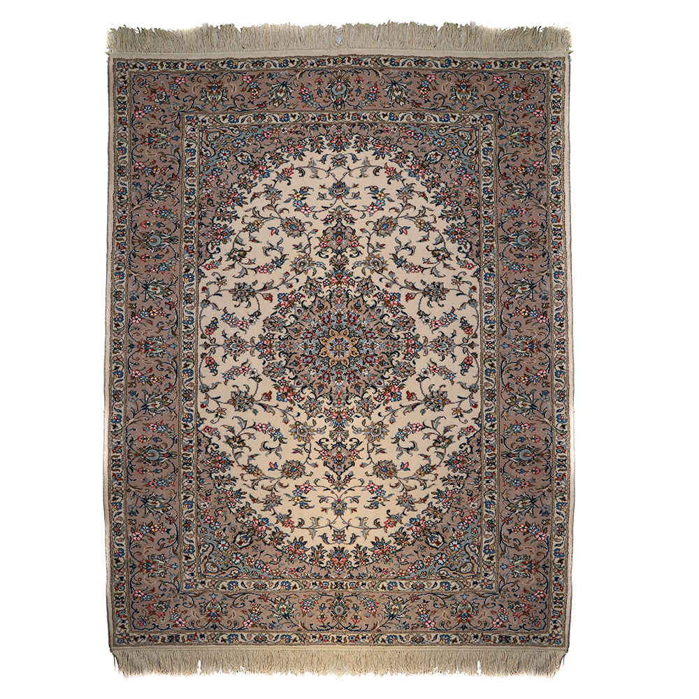 Persian Wool Carpet Hand-Knotted with Medallion design Model Ziafat