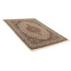 Persian Silk Carpet Hand-Knotted Original in Golabetoon Riz Mahi Brown