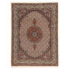 Persian Silk Carpet Hand-Knotted Original in Golabetoon Riz Mahi Brown