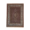 Genuine Persian Carpet with Silk Hand-Knotted Riz Mahi Red