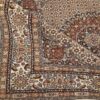 Persian Silk Carpet Hand-Knotted Riz Mahi in Birjand Brown