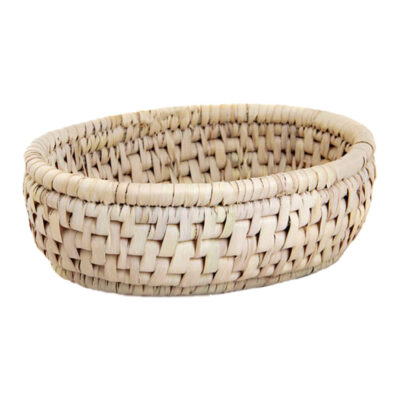 Persian Handwoven Palm Leaf Storage Basket Model Azin