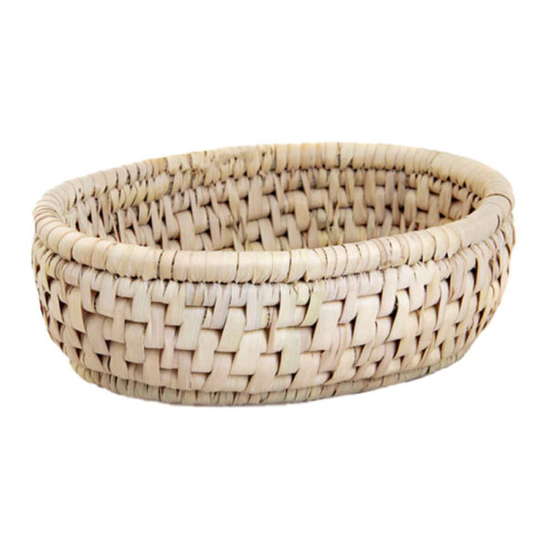 Persian Handwoven Palm Leaf Storage Basket Model Azin