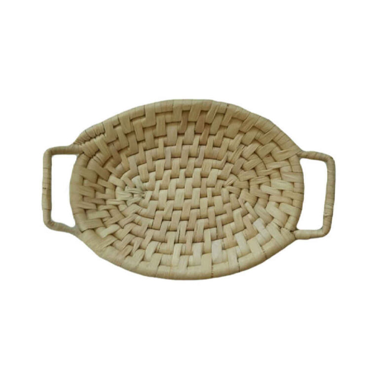 Hand Woven Palm Leaf Indigo Dining Set – Bread Basket & Tableware Set main image 0