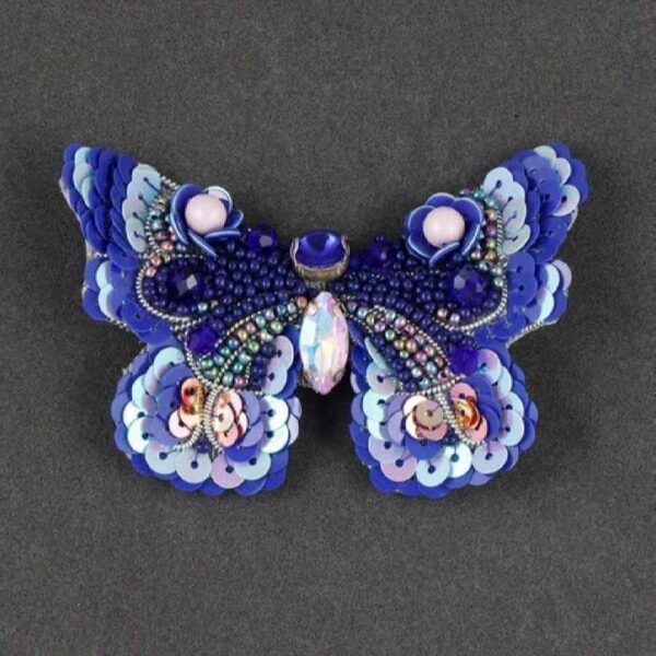Feminine Handmade Beaded Brooch Pin – Butterfly Model