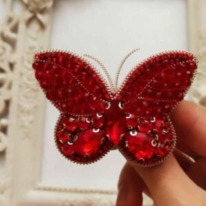 Handmade Beaded Brooch Pin Model Ziba