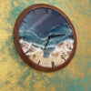 Handcrafted Resin Wall Clock - Abstract Style Beach