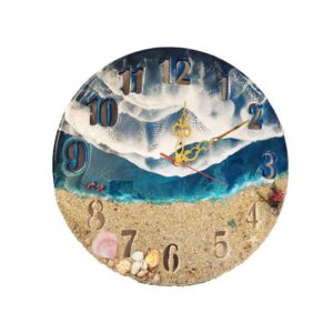 Handcrafted Resin Wall Clock – Abstract Style Darya
