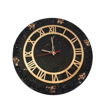 Handcrafted Resin Wall Clock – Abstract Style Marble