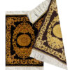 Hand-Knotted Persian Carpet Theme Silk Tablecloth Dark Golden